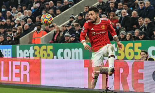 Alex Telles plays for Man Utd v Newcastle in the Premier League