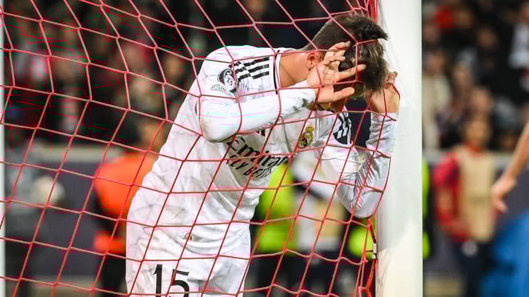 Arda Guler during Real Madrid's shock loss to Lille