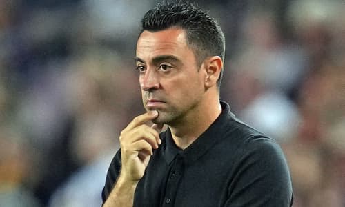 Xavi on the Barcelona touchline during their pre-season tour of the USA.