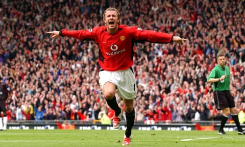 Beckham cited his time at Man Utd under Sir Alex Ferguson