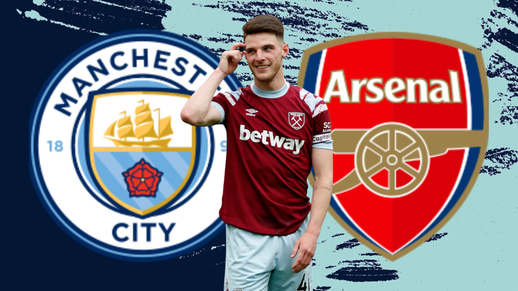 Rice is courted by both Manchester City and Arsenal.