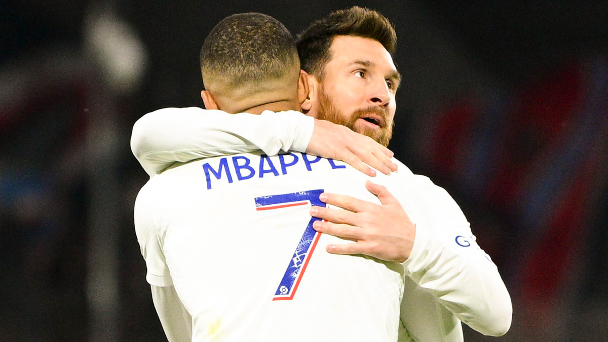 Kylian Mbappe and Lionel Messi at PSG.