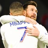 Kylian Mbappe and Lionel Messi at PSG.