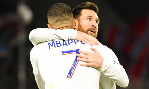Kylian Mbappe and Lionel Messi at PSG.