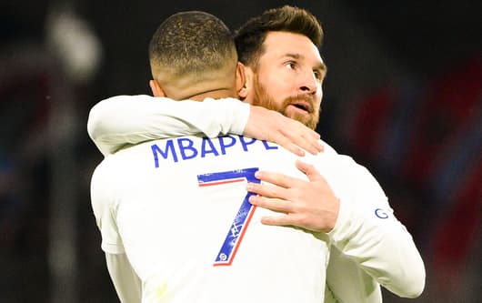 Kylian Mbappe and Lionel Messi at PSG.