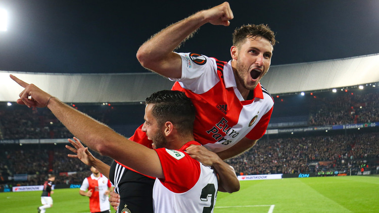 Dávid Hancko scoorde al drie keer voor Feyenoord.