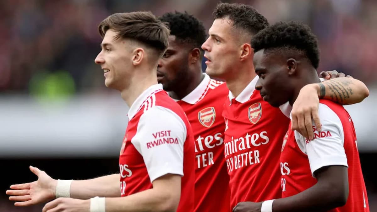Arsenal quartet Tierney, Partey, Xhaka and Saka.