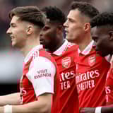 Arsenal quartet Tierney, Partey, Xhaka and Saka.