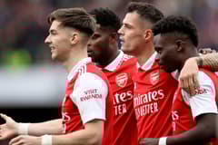 Arsenal quartet Tierney, Partey, Xhaka and Saka.