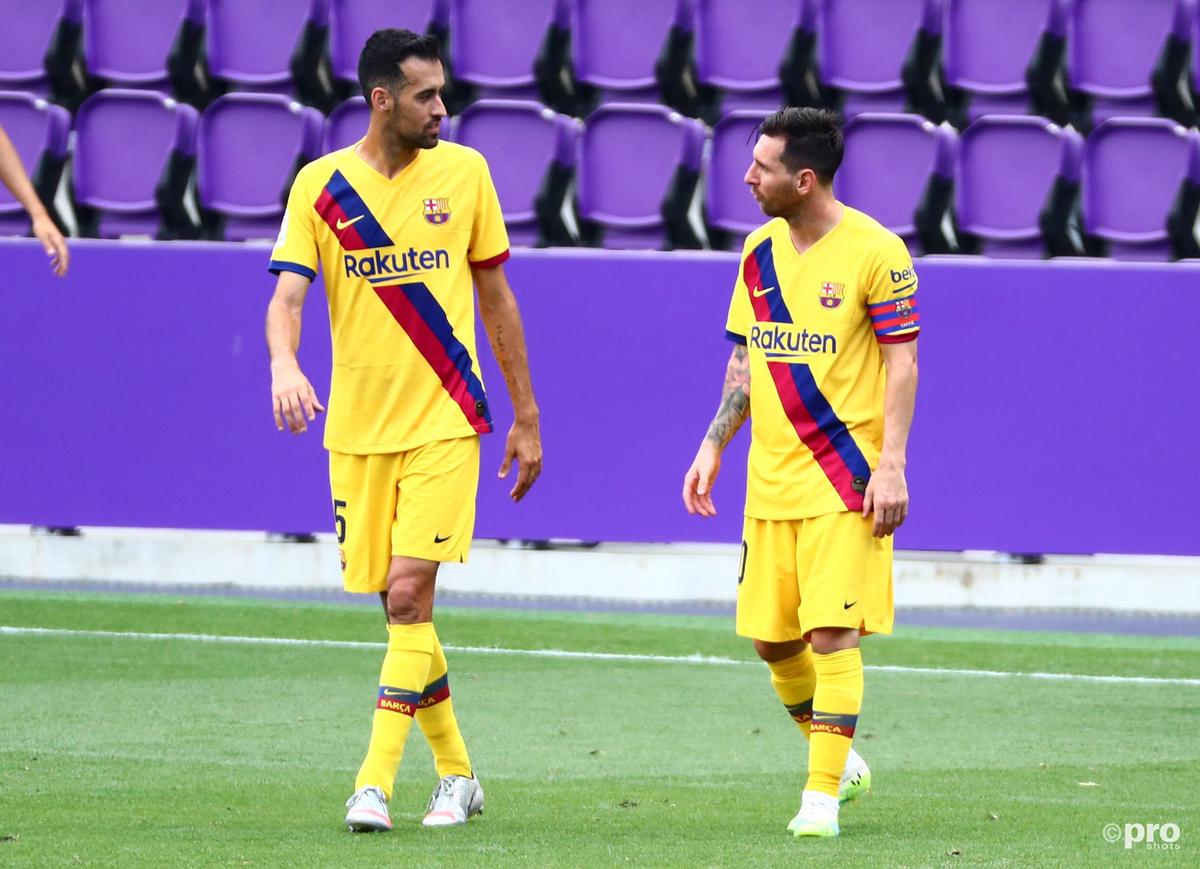 Lionel Messi and Sergio Busquets