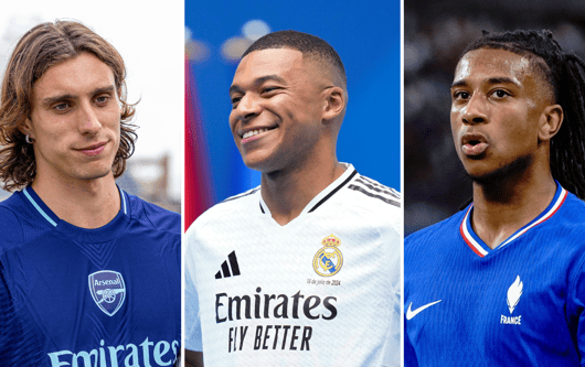 Riccardo Calafiori, Kylian Mbappe, Michael Olise