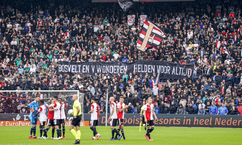 Kees van Wonderen spandoek, De Kuip, Feyenoord-Go Ahead Eagles