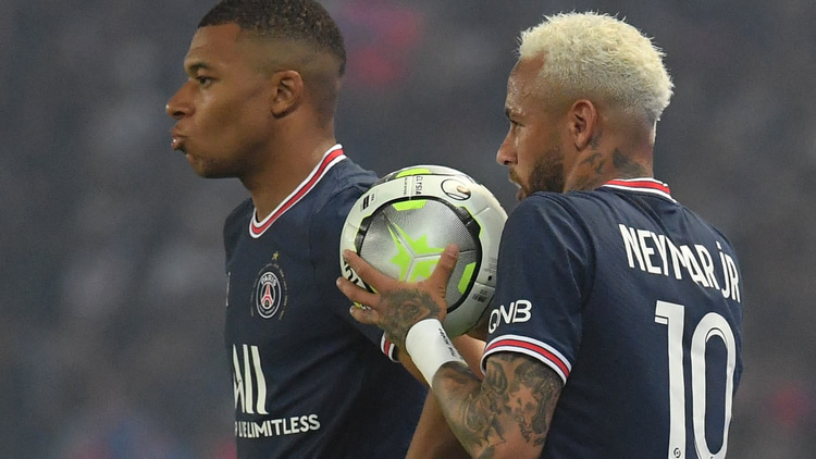 Neymar and Kylian Mbappe