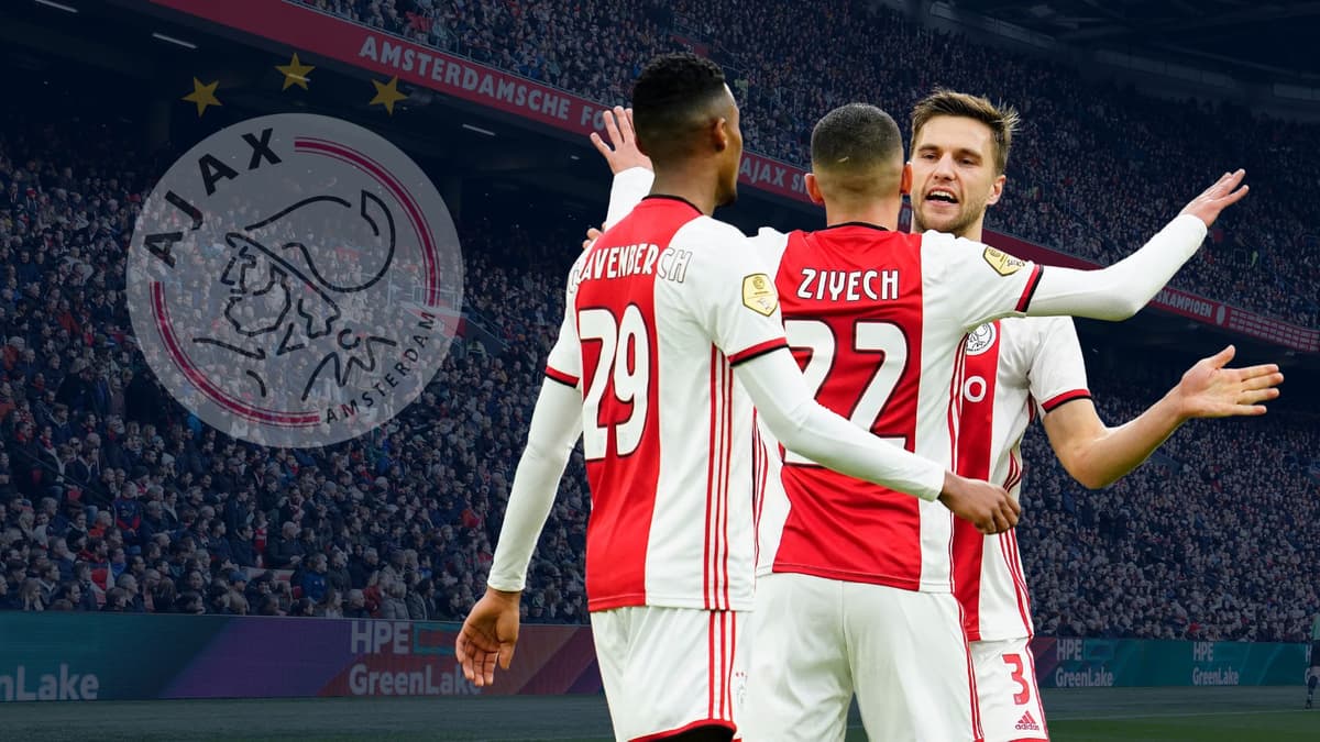 Joël Veltman, Ryan Gravenberch, Hakim Ziyech, Ajax