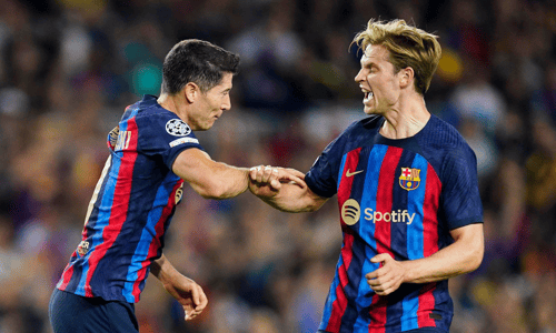 Robert Lewandowski, Frenkie de Jong, Barcelona