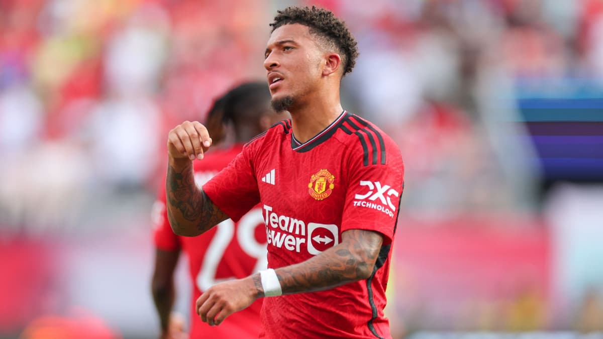 Jadon Sancho during a pre-season friendly match for Manchester United