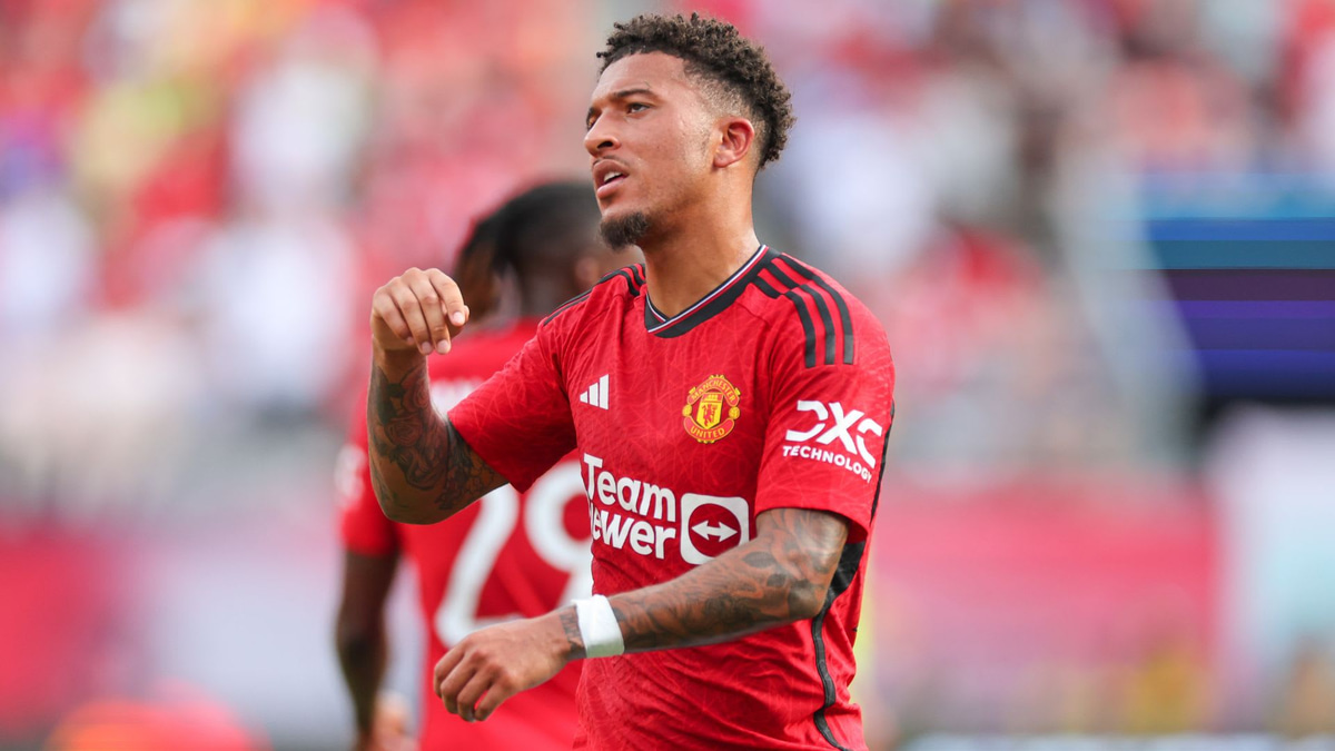 Jadon Sancho during a pre-season friendly match for Manchester United