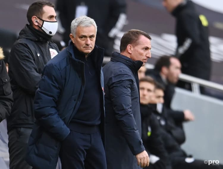 Former Tottenham boss Jose Mourinho and Brendan Rodgers