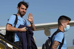 Man City teammates Bernardo Silva and Joao Cancelo.