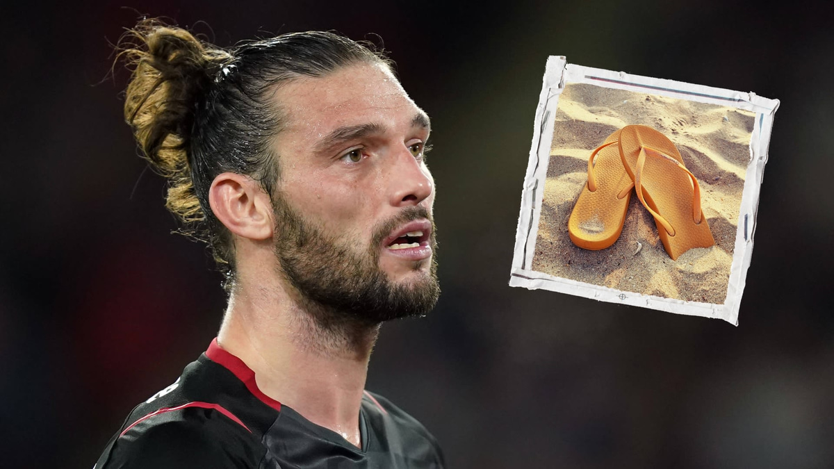 Andy Carroll, flip flops