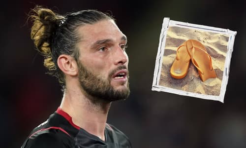 Andy Carroll, flip flops