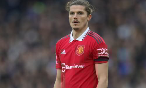 Marcel Sabitzer playing for Man Utd
