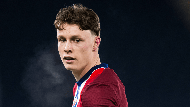 Sondre Ørjasæter in actie namens Noorwegen Onder 21