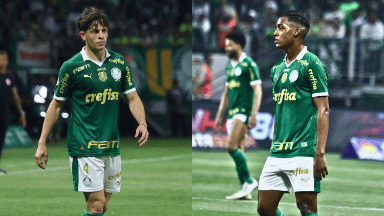 Agustín Giay en Vanderlan in het shirt van Palmeiras