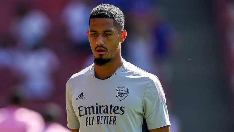 William Saliba is rated 80 in FIFA 23, but could become 87 rated in career mode