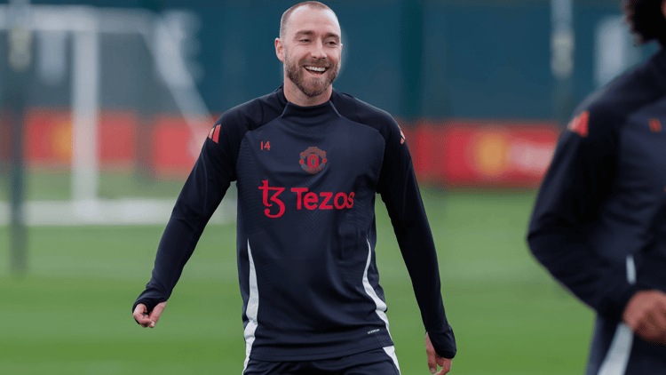 Christian Eriksen als speler van Manchester United.