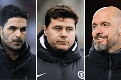 Mikel Arteta, Mauricio Pochettino, Erik ten Hag, 2023/24