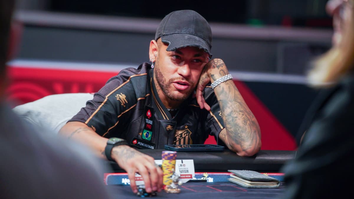 Neymar playing poker in Las Vegas