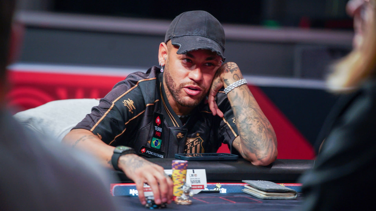 Neymar playing poker in Las Vegas
