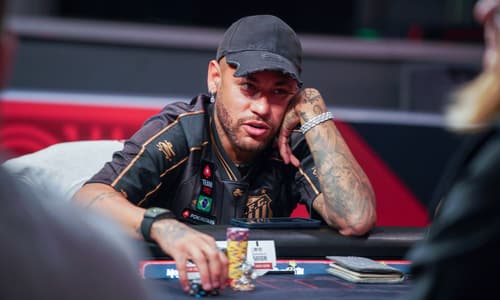 Neymar playing poker in Las Vegas