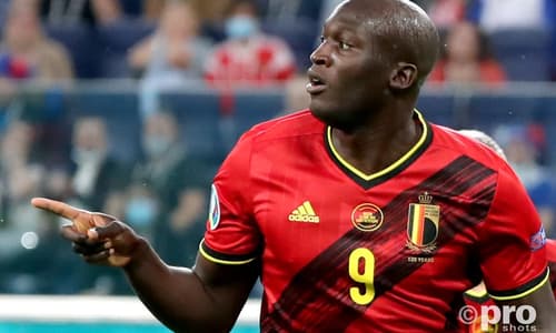 Romelu Lukaku scores for Belgium at Euro 2020