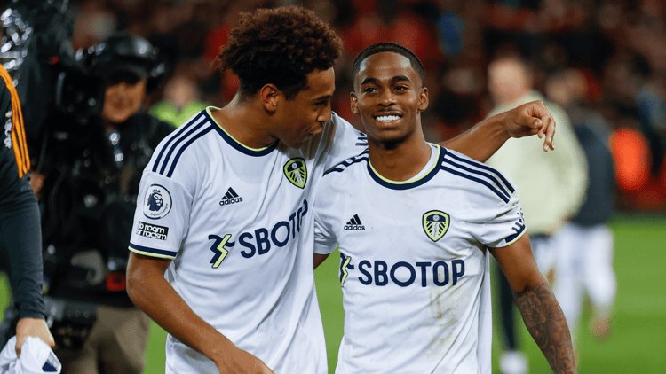 Tyler Adams (l.) has impressed since joining Leeds from RB Leipzig.