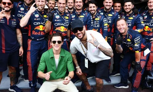 Neymar was pictured with Spider-Man actor Tom Holland in Monaco