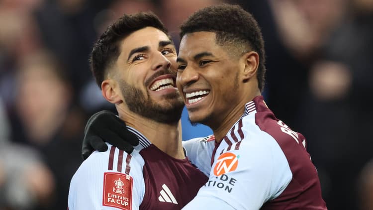 Marco Asensio and Marcus Rashford at Aston Villa, 2024/25