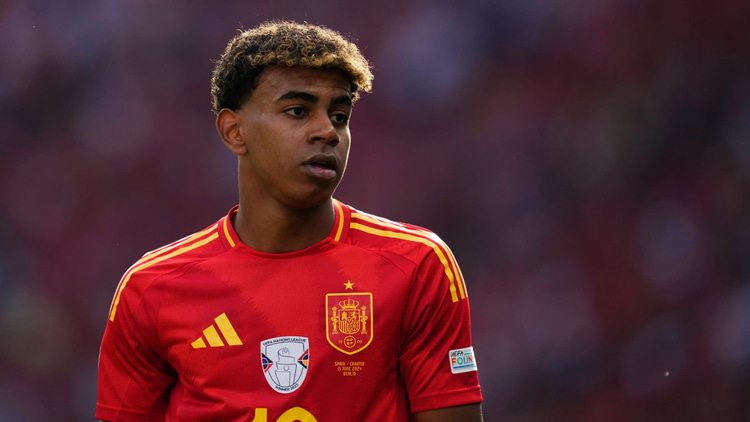 Lamine Yamal in Euro 2024 action for Spain