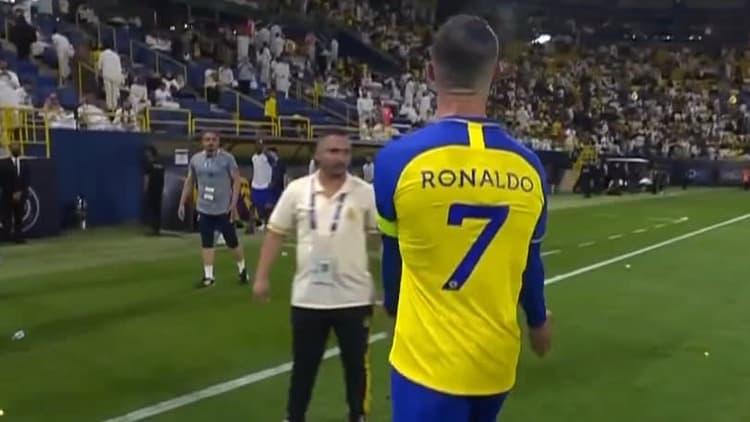 Cristiano Ronaldo venting his frustration