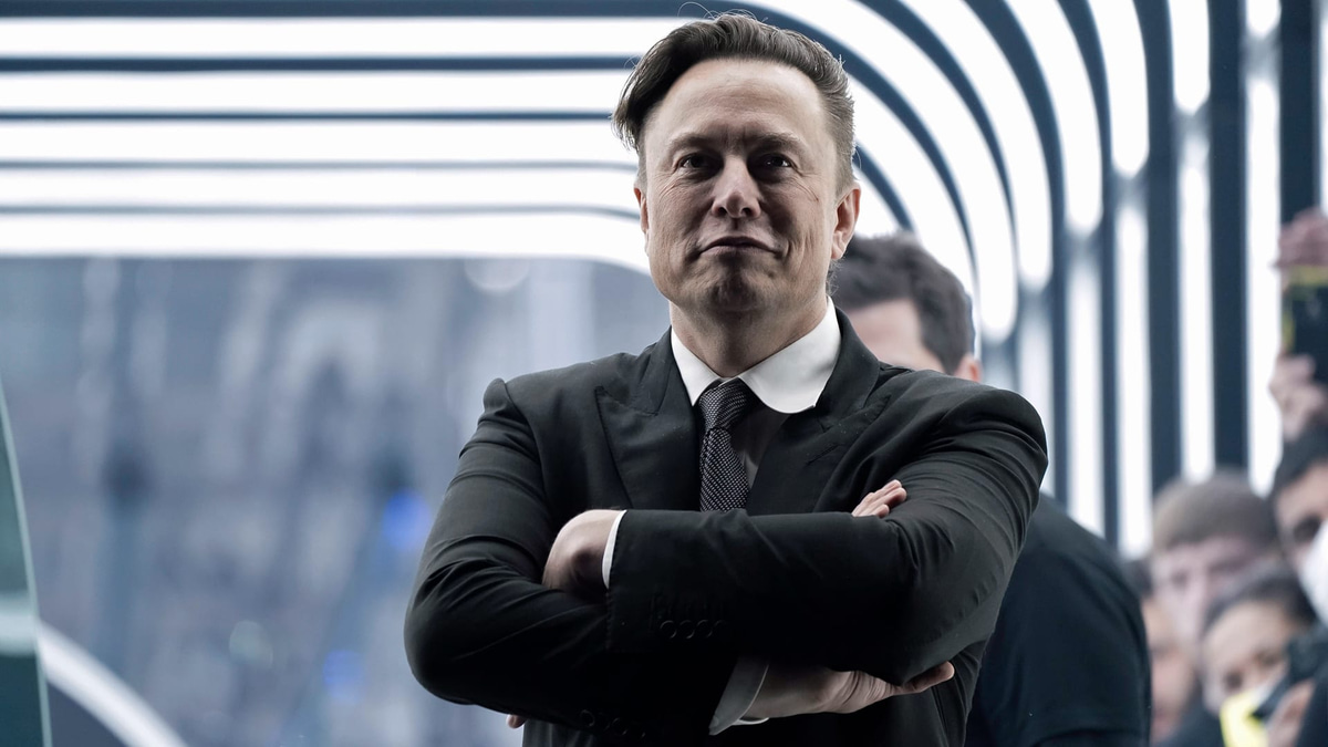Elon Musk at Tesla Delivery Day.