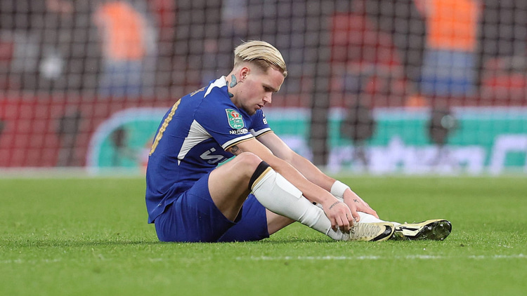 Mykhailo Mudryk after the Carabao Cup final loss to Manchester City