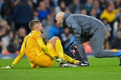 Spurs goalkeeper Guglielmo Vicario suffered a broken ankle v Man City