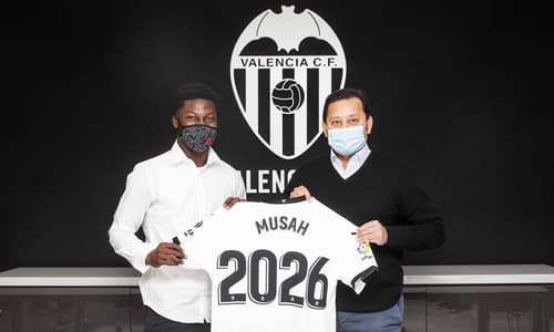 Yunus Musah signs contract extension to keep him at Valencia till 2026