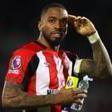 Ivan Toney celebrates after Brentford v Nottingham Forest, 2023/24