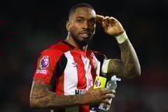 Ivan Toney celebrates after Brentford v Nottingham Forest, 2023/24