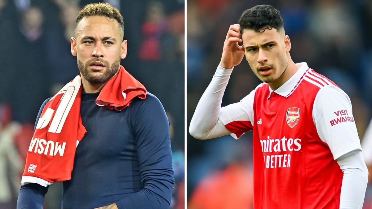 Neymar and Gabriel Martinelli