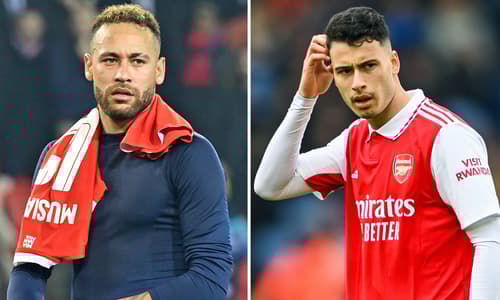 Neymar and Gabriel Martinelli