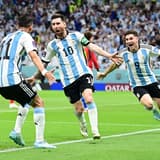 Lionel Messi in action at the World Cup