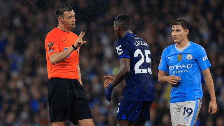 Andy Madley officiated the game between Man City and Chelsea